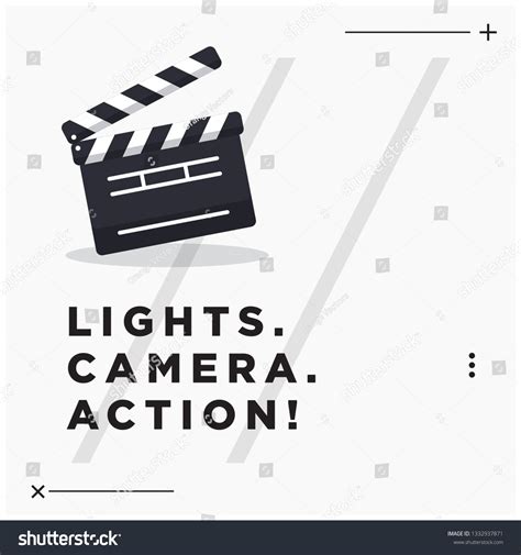 Lights Camera Action Movie Quote Poster Stock Vector Royalty Free