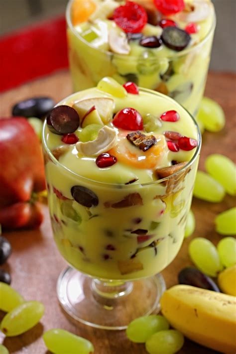 Easy Fruit Custard | Easy homemade fruit custard recipe | Mixed Fruit ...