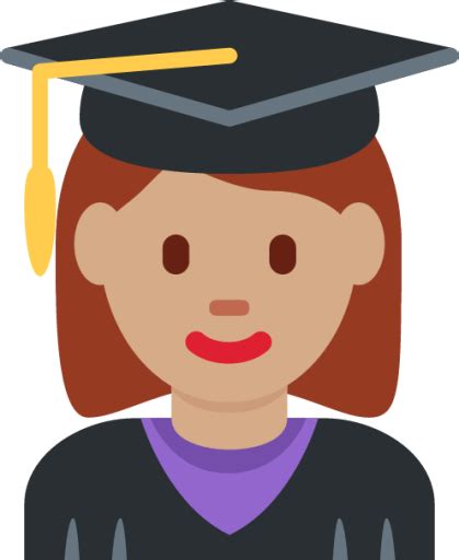 Woman Student Medium Skin Tone Emoji Download For Free Iconduck