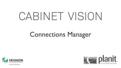 I use cabnetware and will be switching . Cabinet Vision Tutorial (Intermediate 9) - Connections ...