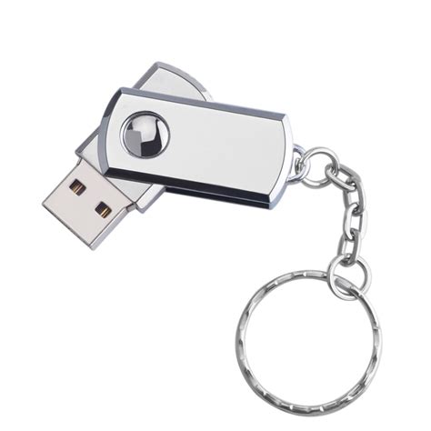 2016 Stainless Steel Usb Flash Drive Silver Metal And Key Ring Pen Drive