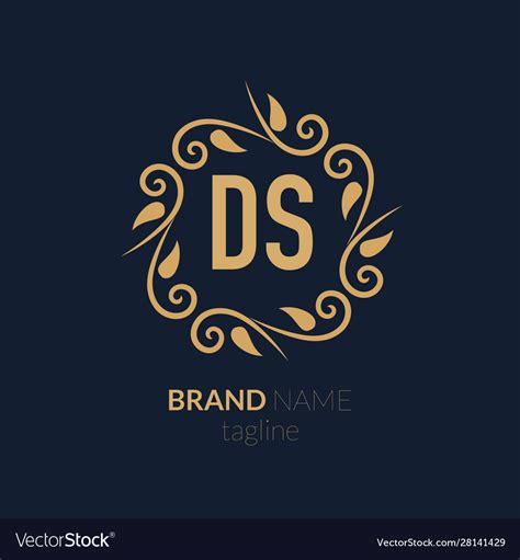 Initial Letter Ds Creative Elegant Logo Template Vector Image