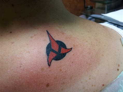 The Klingon Empire Tattoo On The Back Of My Neck Tattoos Empire