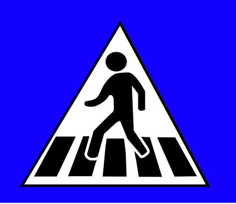Crossing Traffic Sign Clipart Vector Clip Art Online Royalty