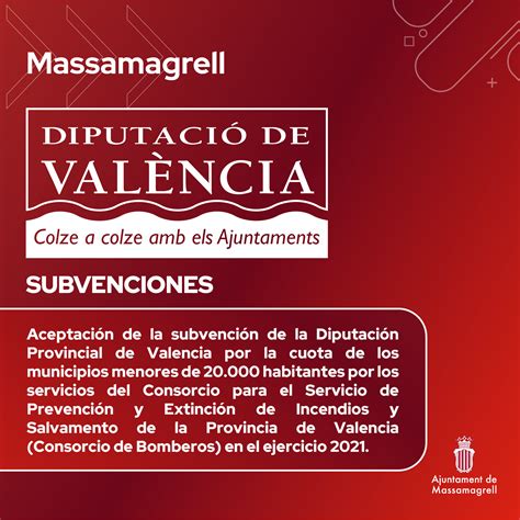 Subvención De La Diputación Provincial De València Por La Cuota De Los