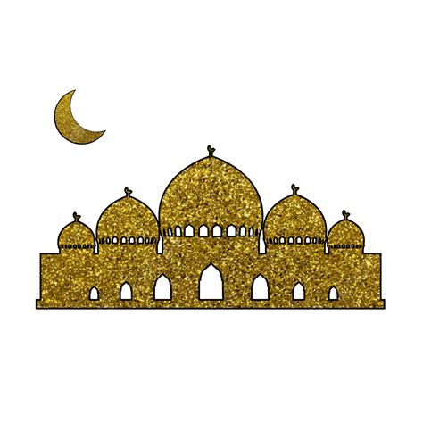 Ramadan Islamic Mosque Vector Design Images Golden Glitter Ramadan