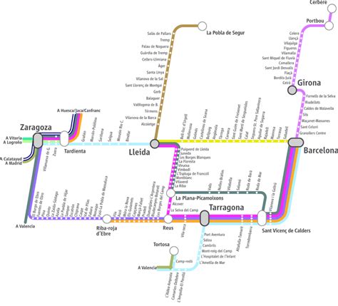 Renfe Rail Network Map Train Map Map Interactive Map