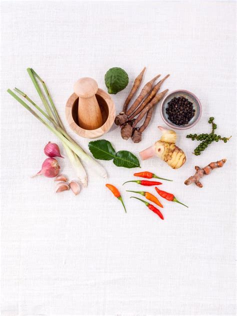 Thai Food Cooking Ingredients Stock Photo Image Of Nutrition