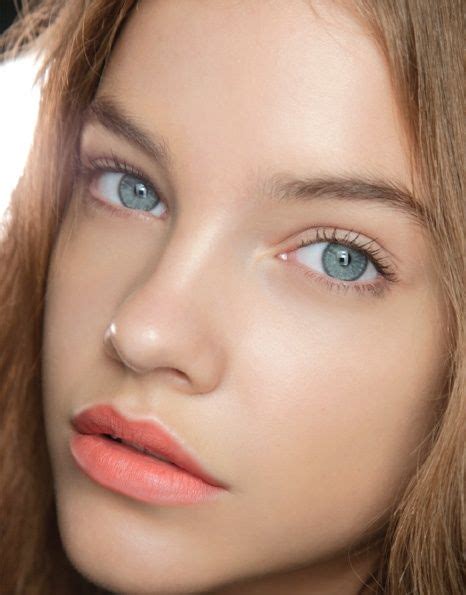 Barbara Palvin Coral Lipstick Dewy Skin Runway Makeup