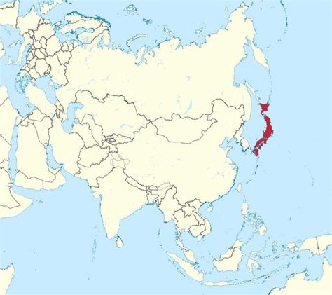 Zemljevid Azije Japonske Japonska V Aziji Zemljevid Vzhodna Azija
