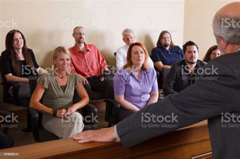 Lawyer Addressing The Jury Stock Photo Download Image Now