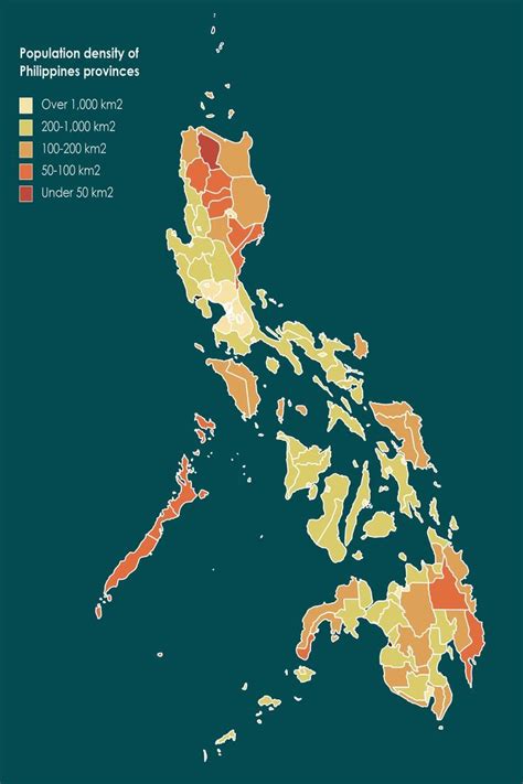 Population Density Of Philippines Provinces Philippine Province Philippines Population