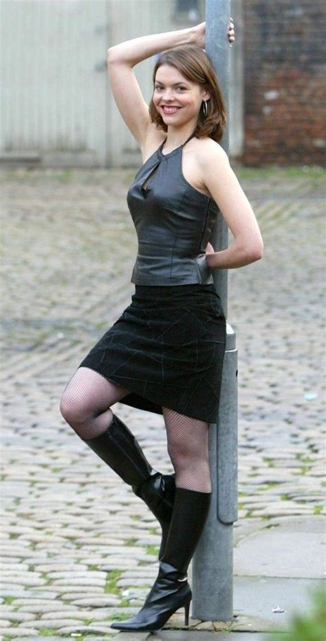 Beautiful Girl In Pantyhose And Boots Sexy Leather Outfits Fashion