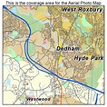 Aerial Photography Map of Dedham, MA Massachusetts