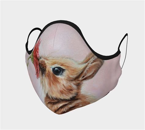 Upper half face brand name: Bunny face mask with filter pocket, reusable and washable ...