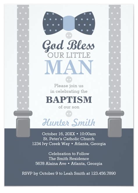 Boy Baptism Invitations