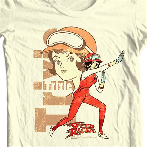 Trixie Speed Racer T Shirt Retro Anime Cartoons Cotton Graphic Tee