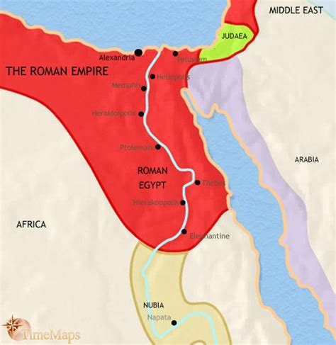 Map Of Ancient Egypt In 30 Bce Conquered By Rome Timemaps
