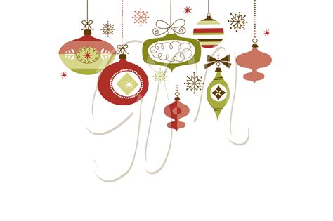 Christmas Clip Art Retro Ornaments ~ Illustrations On Creative Market
