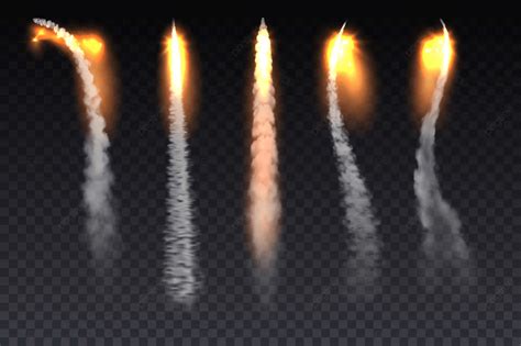 Fire Trail Vector Hd Images Rocket Fire Smoke Trails Motion Texture