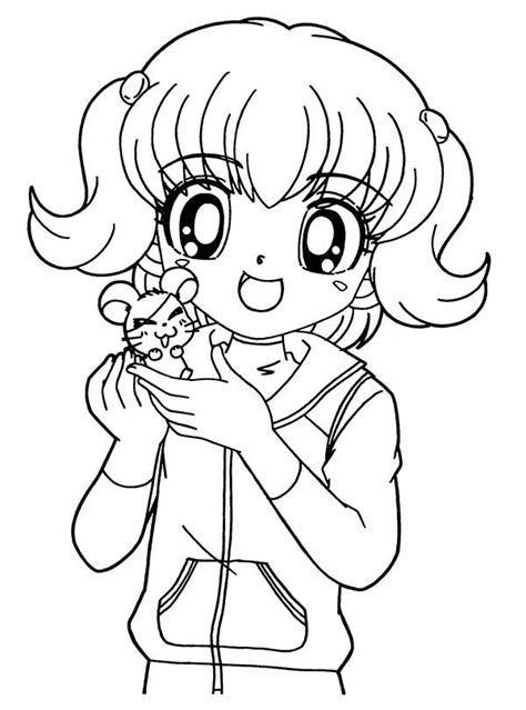 Hamtaro Anime Coloring Page Coloring Sky