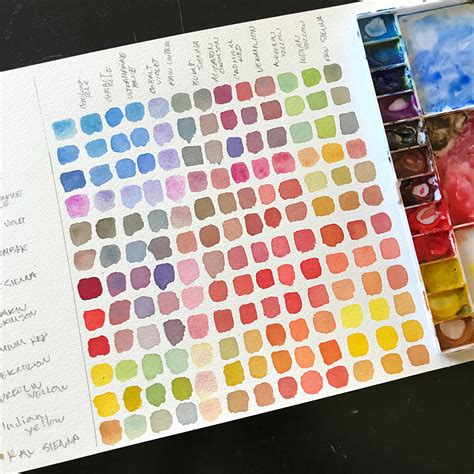 How To Create A Watercolor Palette For 12 Colors Boelter Design Co