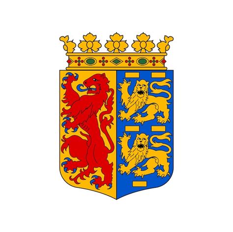 Niederländisches Wappen Nordholländische Heraldik Premium Vektor