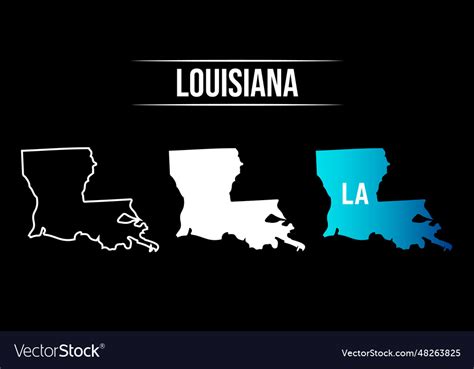 Abstract Louisiana State Map Design Royalty Free Vector