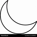 Half moon icon Royalty Free Vector Image - VectorStock