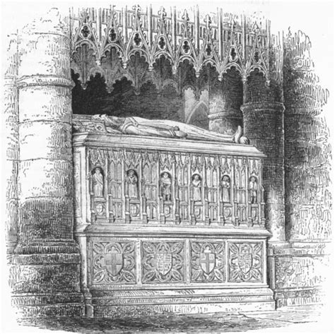 Monuments Tomb Of Edward Iii 1845 Old Antique Vintage Print Picture