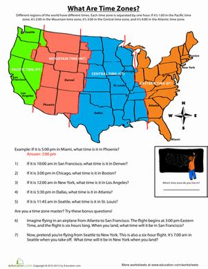 Time zone map of the united states nations online project. What Are Time Zones? | Time zones, Geography and Worksheets