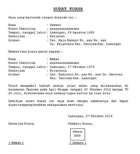 Contoh surat kuasa pengurusan perpanjangan stnk. Contoh Surat Kuasa Atm Keblokir - Kumpulan Contoh Surat ...