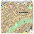 Aerial Photography Map of Carmichael, CA California