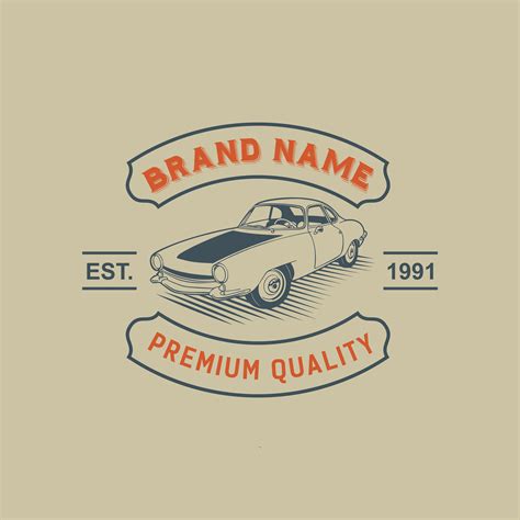 A Template Of Classic Or Vintage Or Retro Car Logo Design Vinta 588147