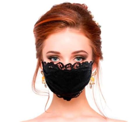 Sexy Black Lace Face Mask Silk Mask For Women Etsy