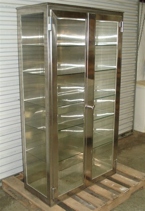 And surface finish resistance to chemicals and hot water. STAINLESS STEEL Vintage Medical Supply Storage Cabinet ...