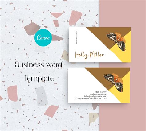 Canva Business Card Template Ready To Edit Etsy