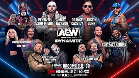 Aew Dynamite 092723 Match Card And Preview