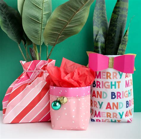 A gift wrapping technique that looks lovely for small gifts is to make your own gift boxes. How to Make a Gift Bag Out of Wrapping Paper - A Beautiful ...