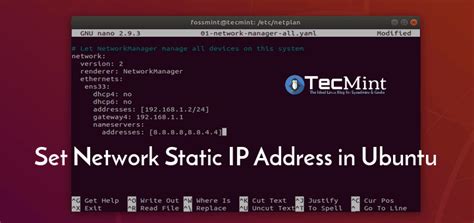 How To Configure Network Static Ip Address In Ubuntu 1804