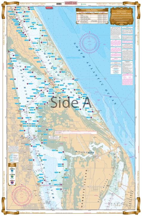 Mosquito Lagoon And Indian River Inshore Fishing Chart 42f