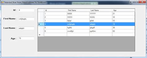 VB NET How To Get Selected Row Values From DataGridView Into TextBox