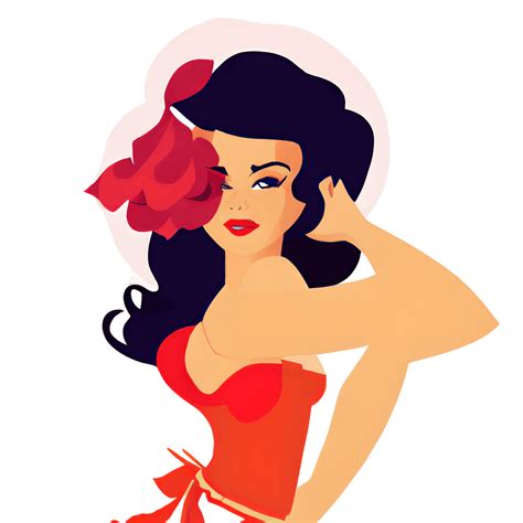 Pinup Girl Graphic · Creative Fabrica