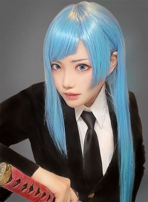 Twitter In 2021 Cosplay Anime Amazing Cosplay Blue Haired Girls