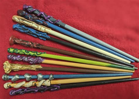 Set Of Wizard Wands Harry Potter Inspired Sorcerer Magic Etsy