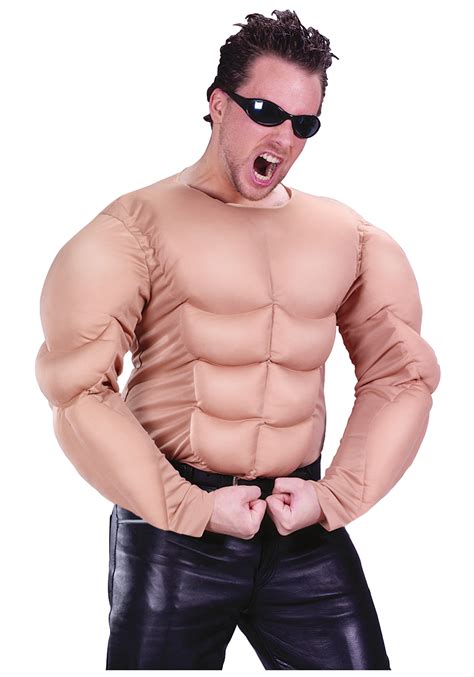 Snapshot of muscles in torso. Muscle Chest - Funny Men Costumes