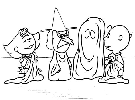 Charlie Brown Halloween Coloring Pages Coloring Pages
