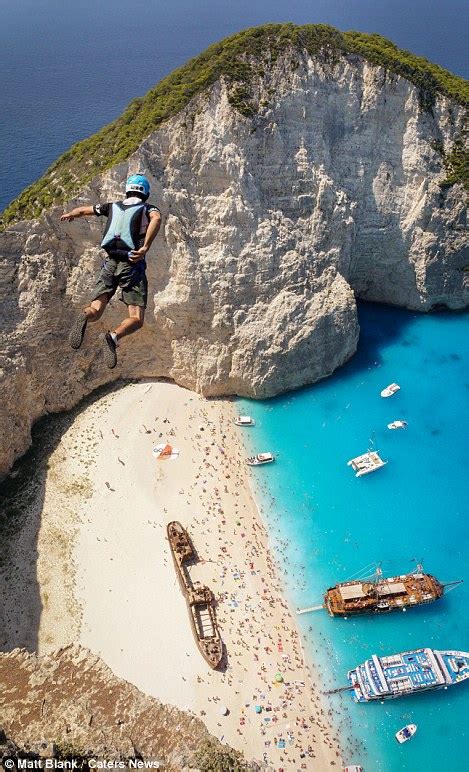 Base Jumpers Flock To Greece For A Breathtaking Dive Above A Shipwreck