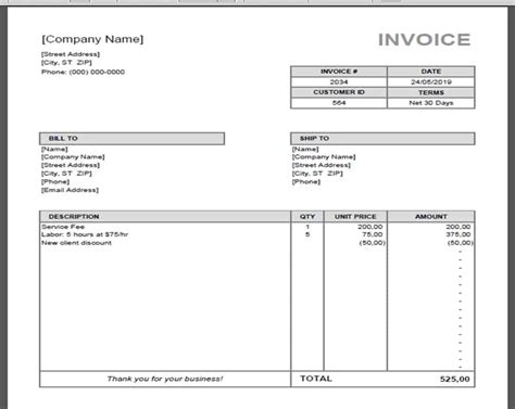 Como Crear Un Invoice En Excel All Business Templates