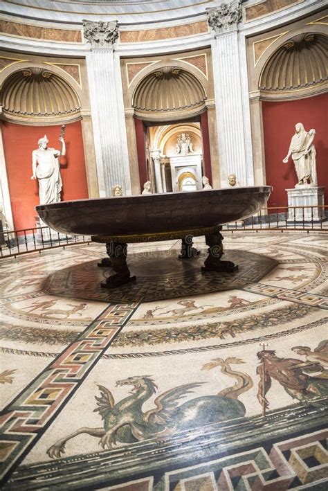 Ancient Roman Mosaic Floor In The Vatican Museums In The Vatican City
